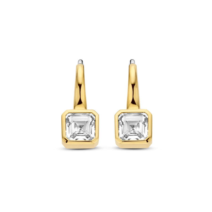 TI SENTO - Milano Gold-Plated Square Earrings, Model 7966ZY