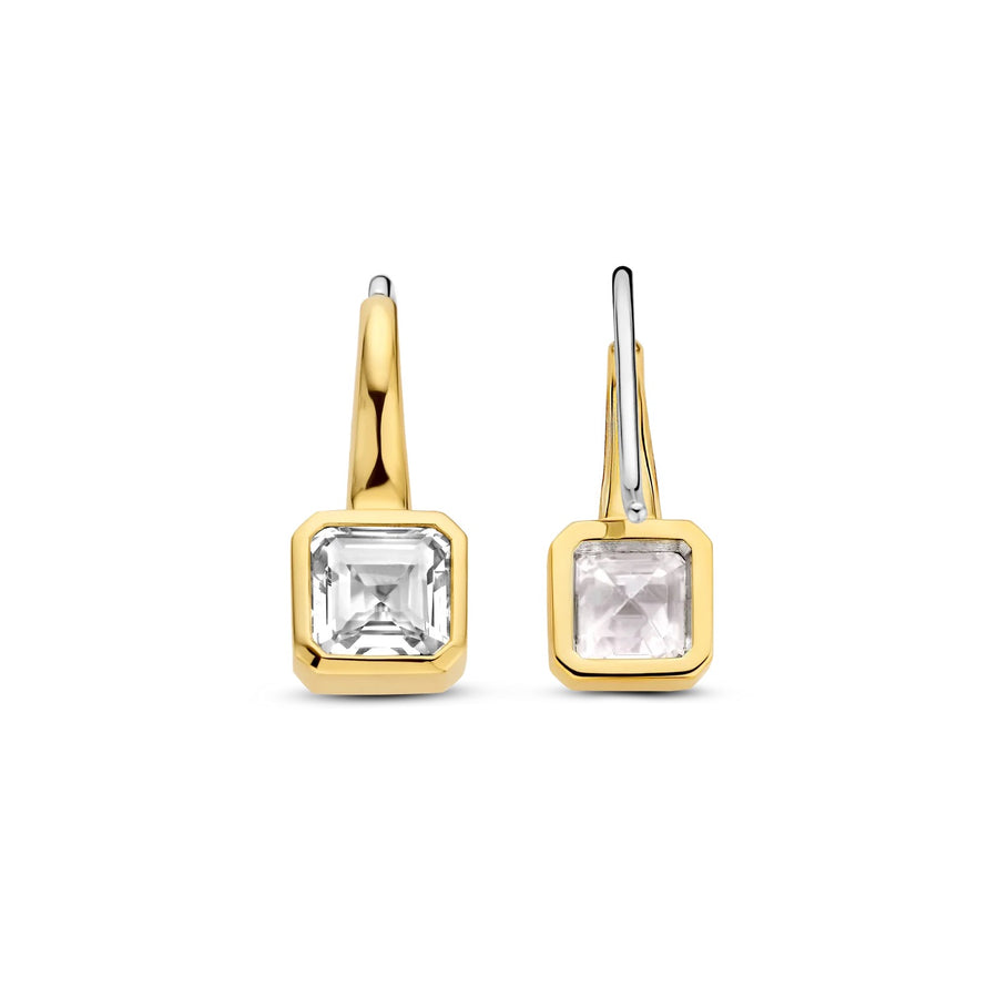 TI SENTO - Milano Gold-Plated Square Earrings, Model 7966ZY