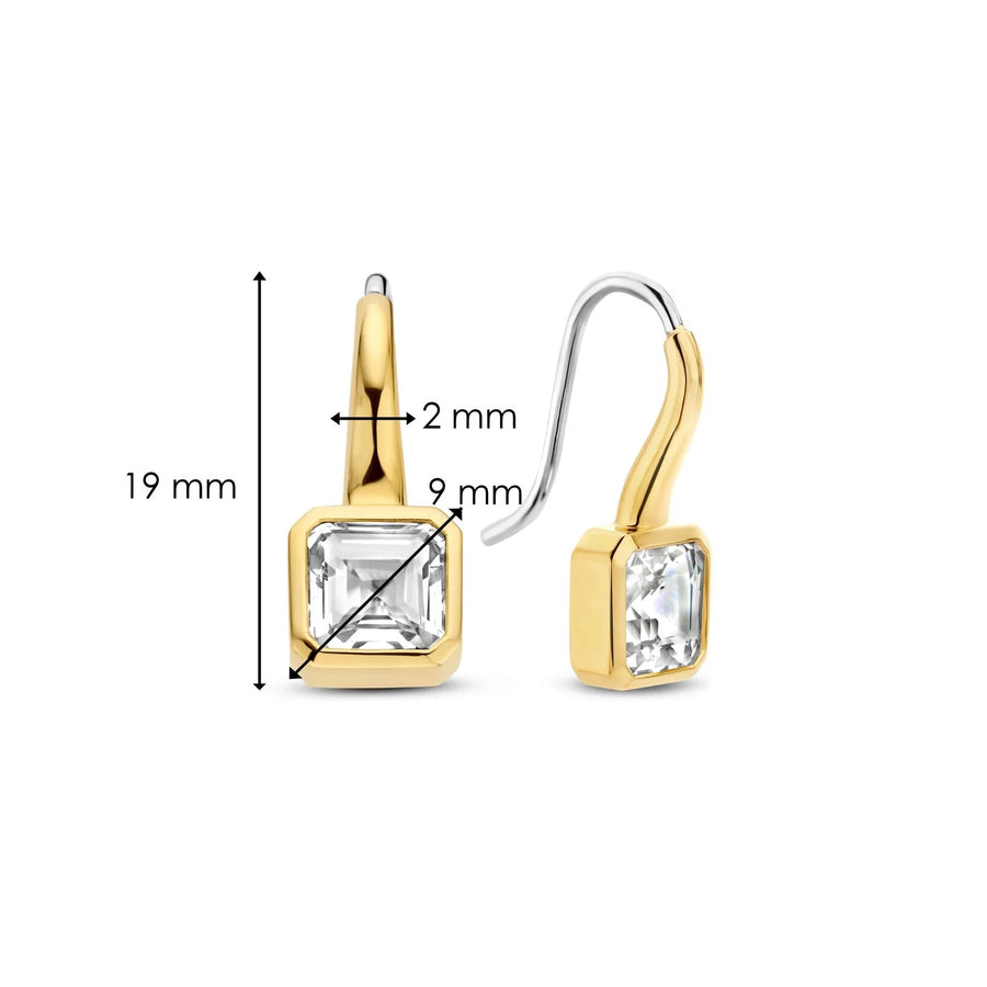 TI SENTO - Milano Gold-Plated Square Earrings, Model 7966ZY