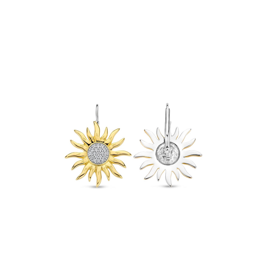 TI SENTO Gold-Plated Sunshine Earrings with Cubic Zirconia - 7972ZY