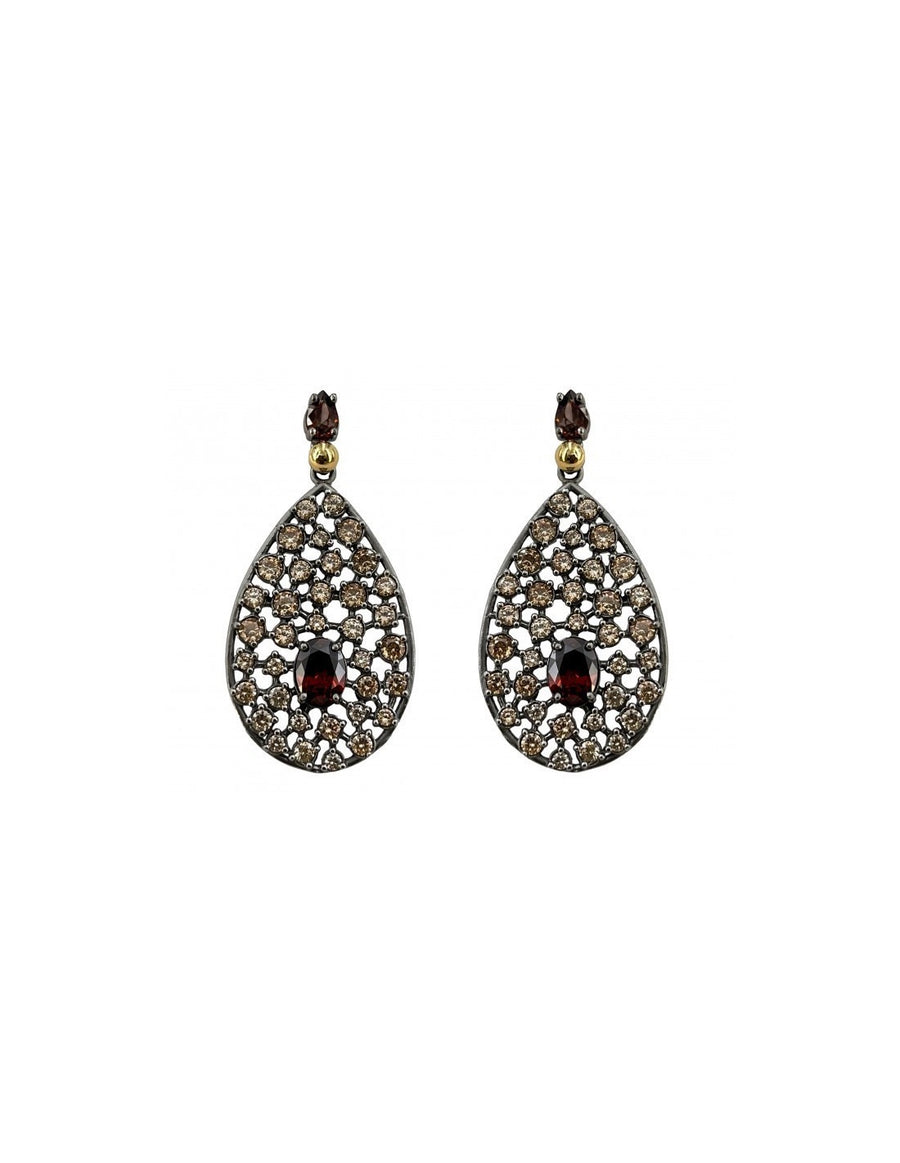 BOHEMME Sherezade Long Silver and Gold Earrings