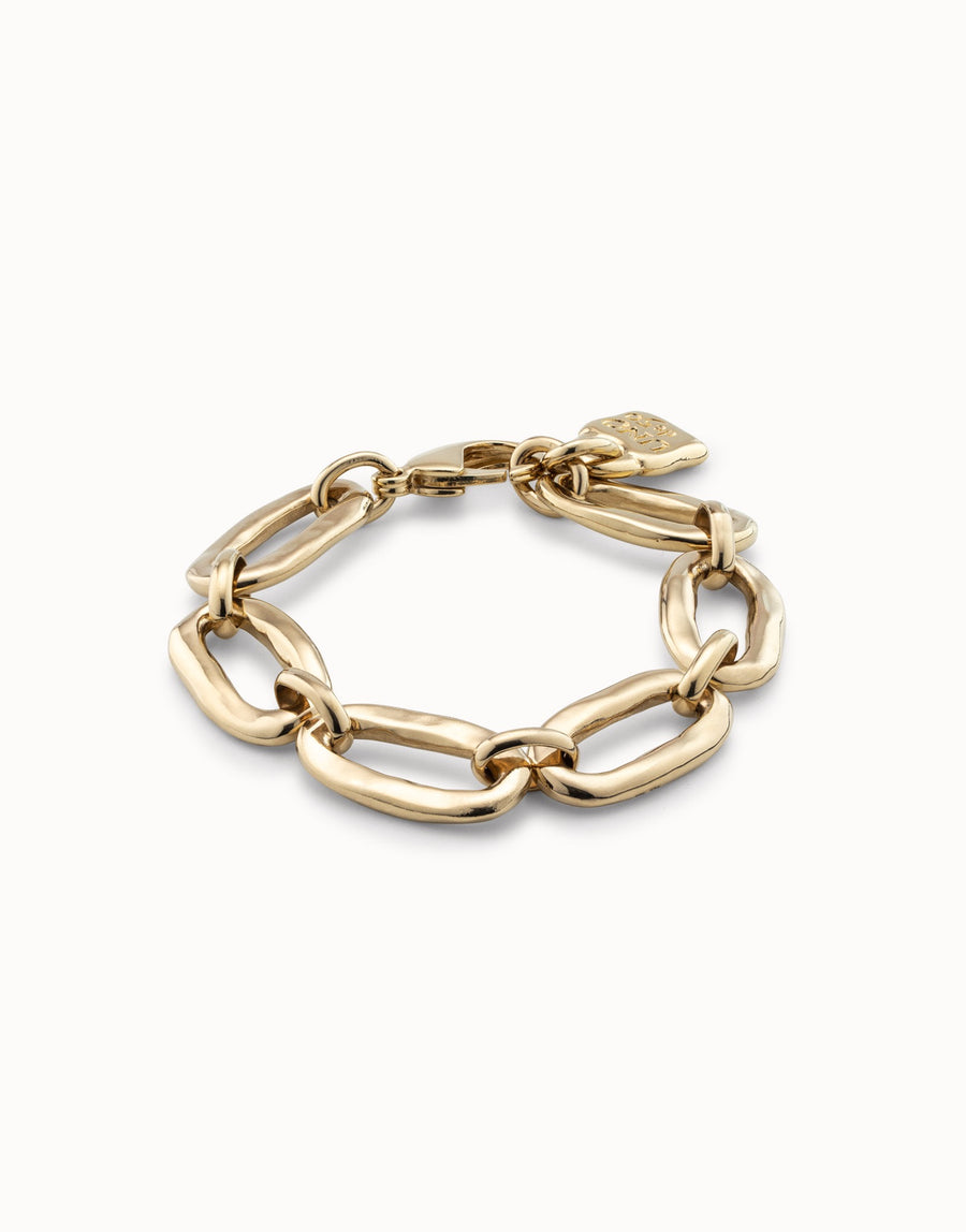 UNOde50 18K Gold-Plated Oval Link Bracelet