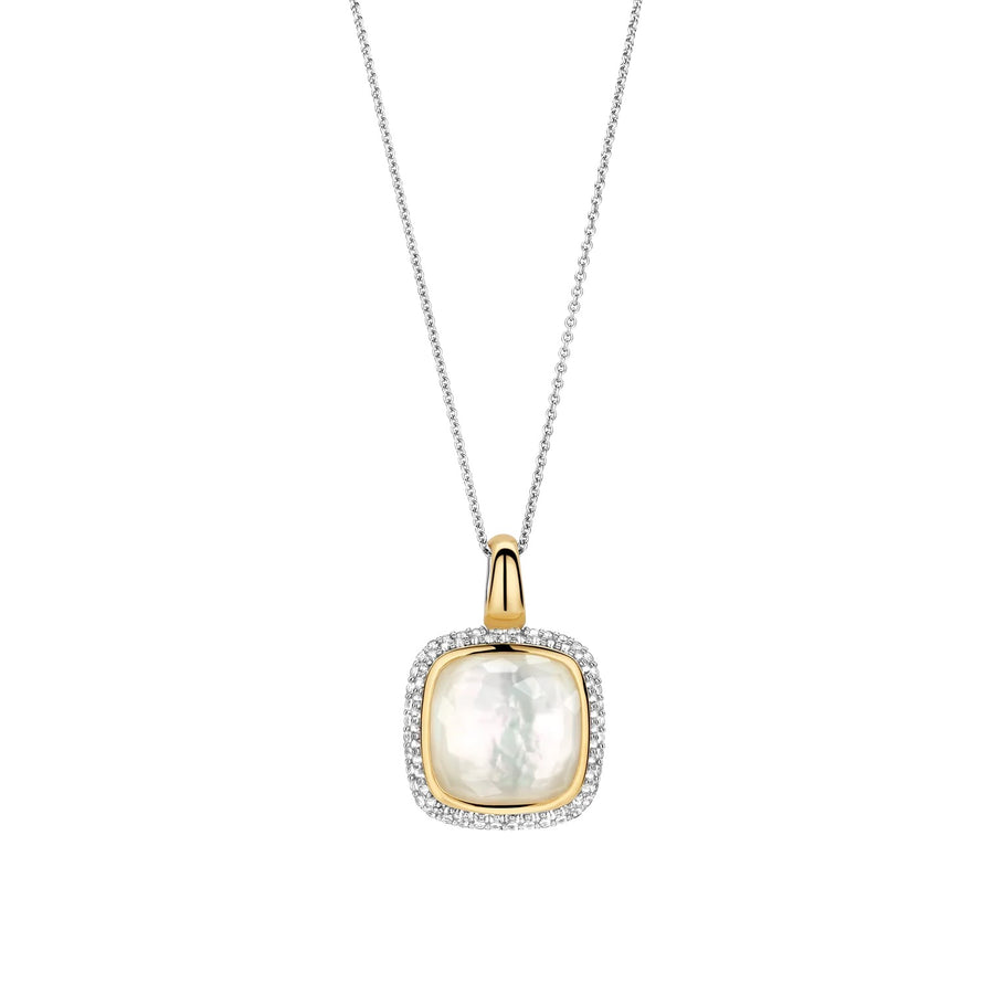 TI SENTO Gold-Plated Pendant with Mother of Pearl - 6828MW