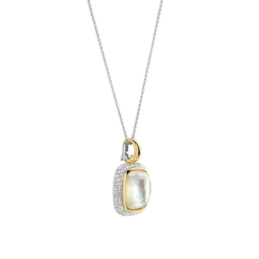 TI SENTO Gold-Plated Pendant with Mother of Pearl - 6828MW