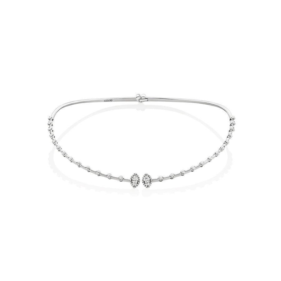 18kt White Gold Maureen Marquise Diamond Necklace