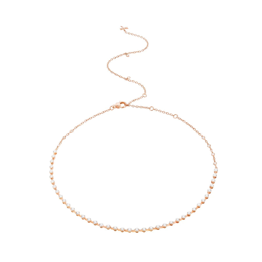 18kt Rose Gold Maureen Diamond Necklace - Collar Rock with You