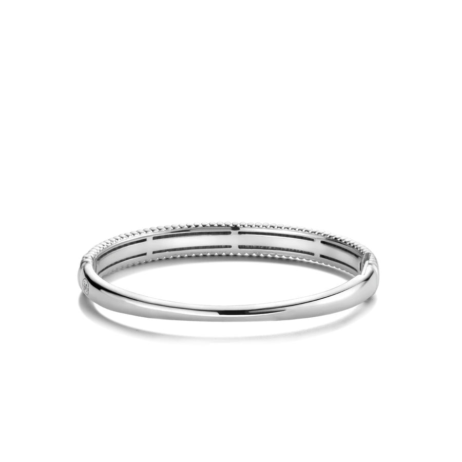 TI SENTO - Milano 925 Sterling Silver Rhodium Plated Chunky Bangle Bracelet