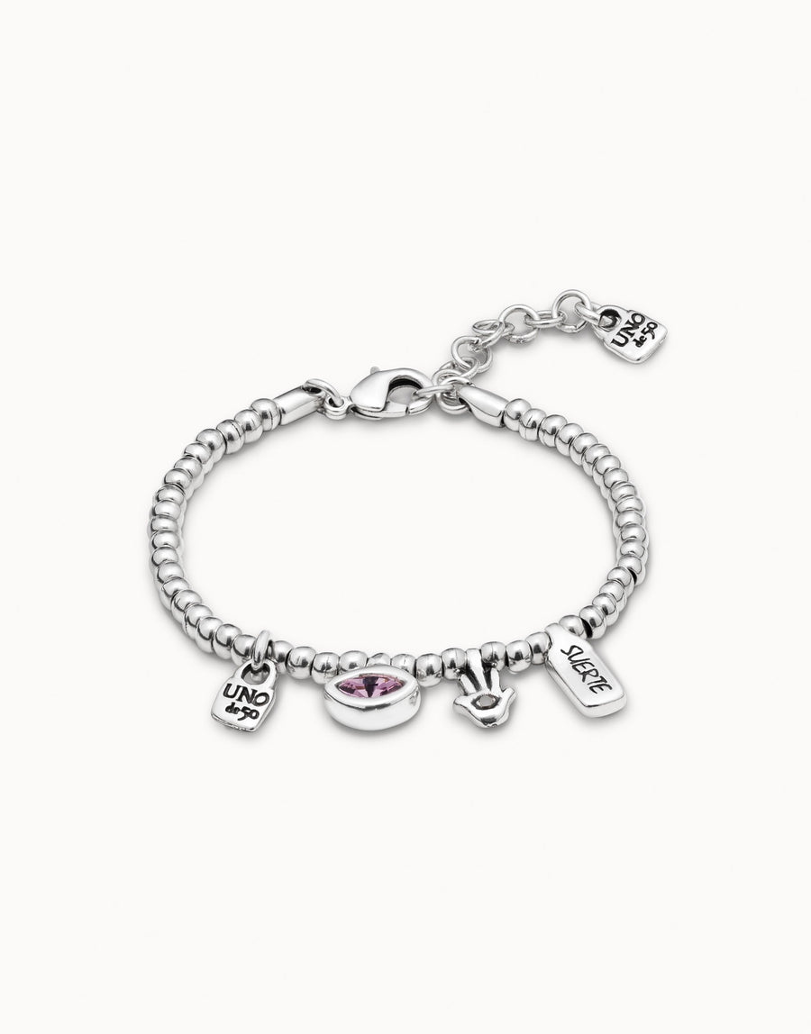 UNOde50 Sterling Silver-Plated Bracelet with Crystals PUL1853RSAMTL0M