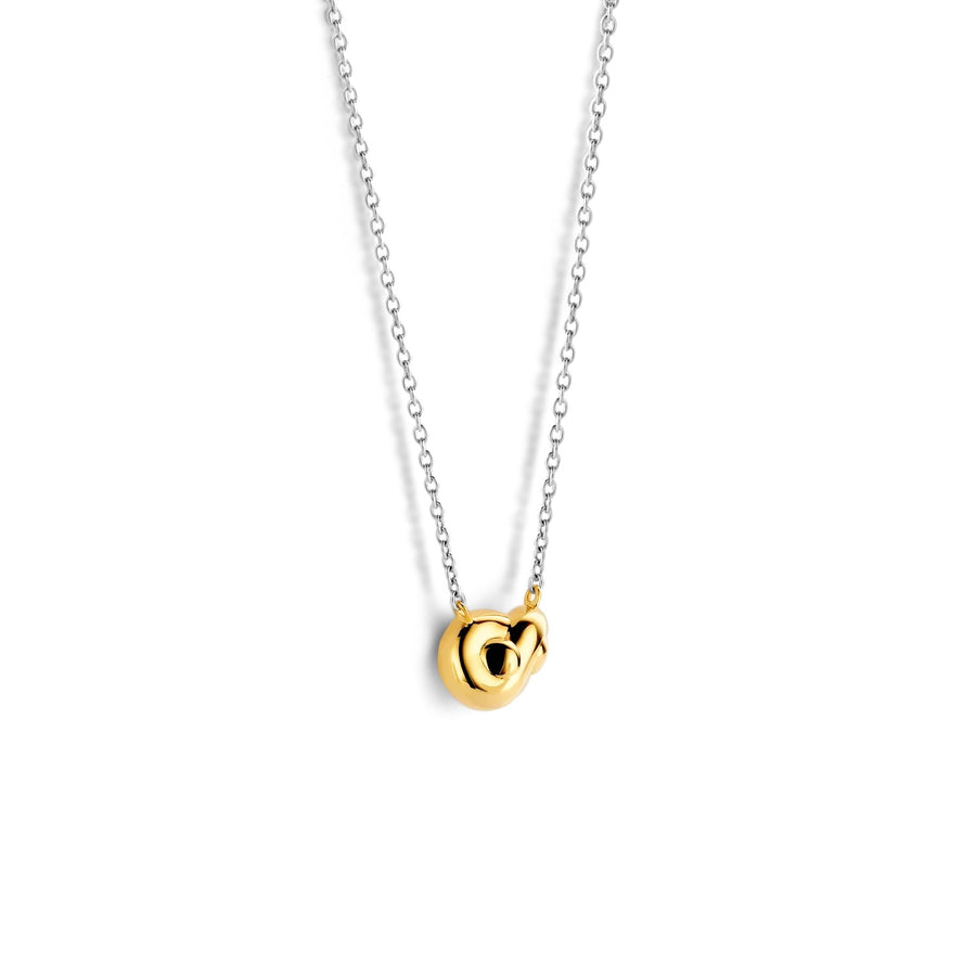 TI SENTO - Milano 925 Sterling Silver Gold-Plated Twisted Rings Necklace