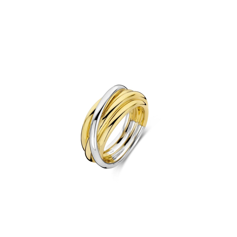 TI SENTO - Milano Gold-Plated Statement Ring, Model 12056SY