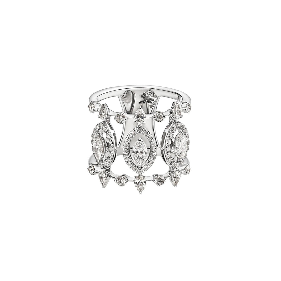 Casato Superbe Ring - 18kt White Gold & Marquise Diamonds