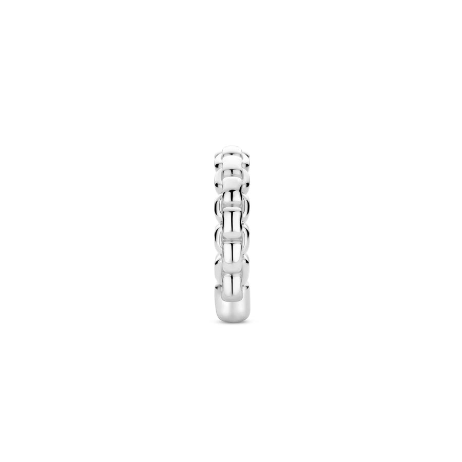 TI SENTO - Milano Platinum-Plated Silver Link Ring, Model 12319SI