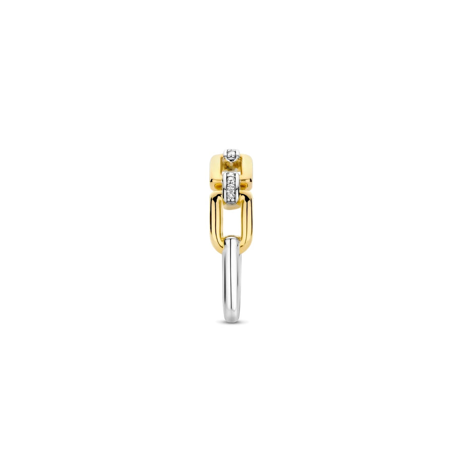 TI SENTO - Milano Gold-Plated Ring with Cubic Zirconia, Model 12321ZY