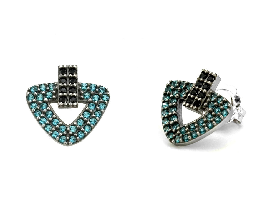 BOHEMME PARAÍBA Earrings in Sterling Silver with Zircons