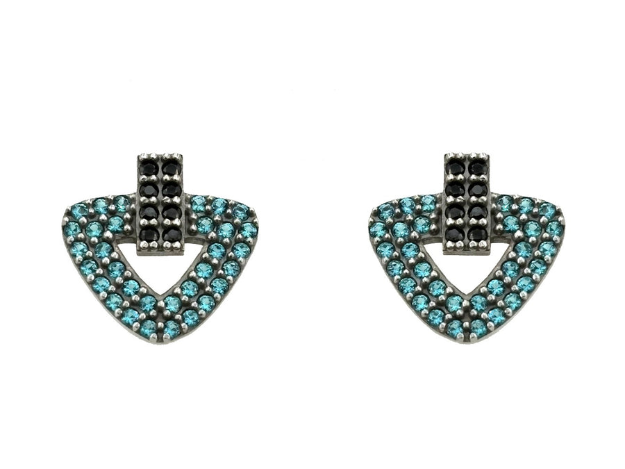 BOHEMME PARAÍBA Earrings in Sterling Silver with Zircons