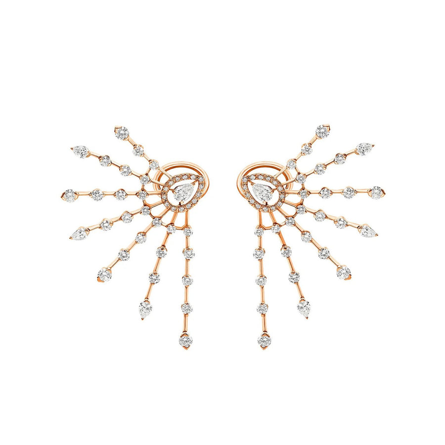 Glam Rock Radiant Earrings in 18kt Rose Gold