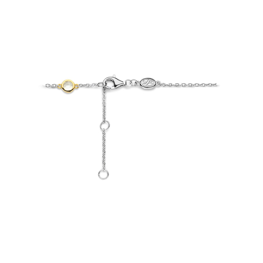 TI SENTO - Milano Gold-Plated Bracelet with Mother of Pearl and Zirconia, Model 23033ZY