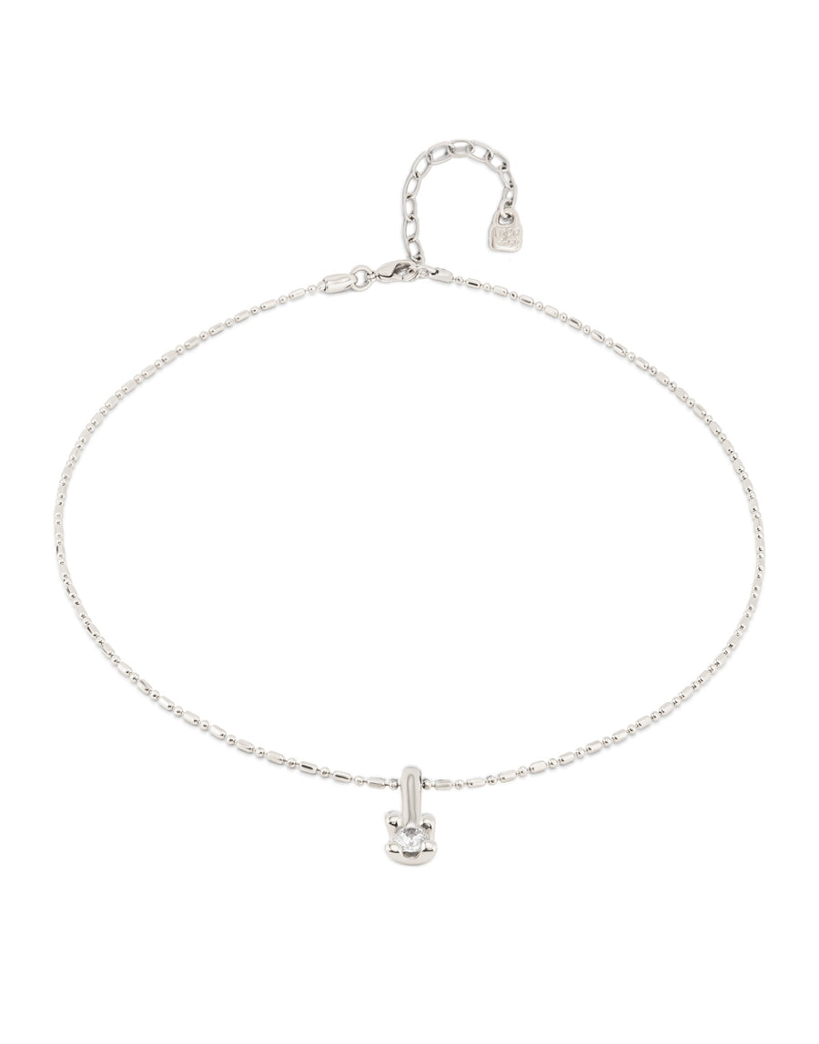 UNOde50 Divine Neck Necklace - Sterling Silver-Plated with White Central Cubic Zirconia