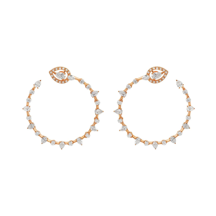 18kt Rose Gold Maureen Diamond Earrings