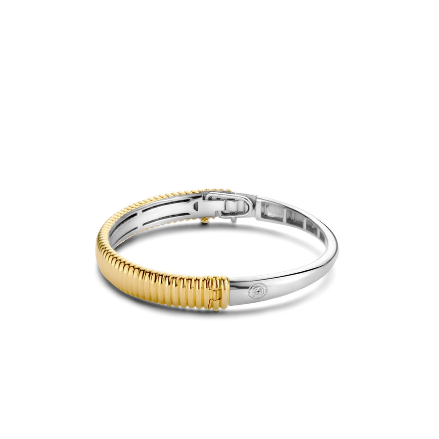 TI SENTO - Milano 925 Sterling Silver Gold-Plated Chunky Bangle Bracelet