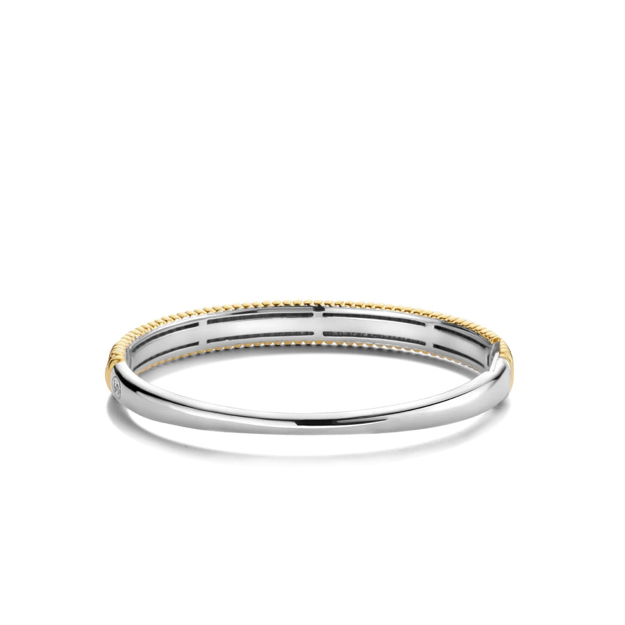 TI SENTO - Milano 925 Sterling Silver Gold-Plated Chunky Bangle Bracelet