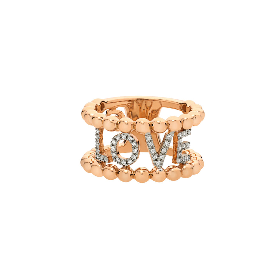 Rose Gold Diamond Love Ring