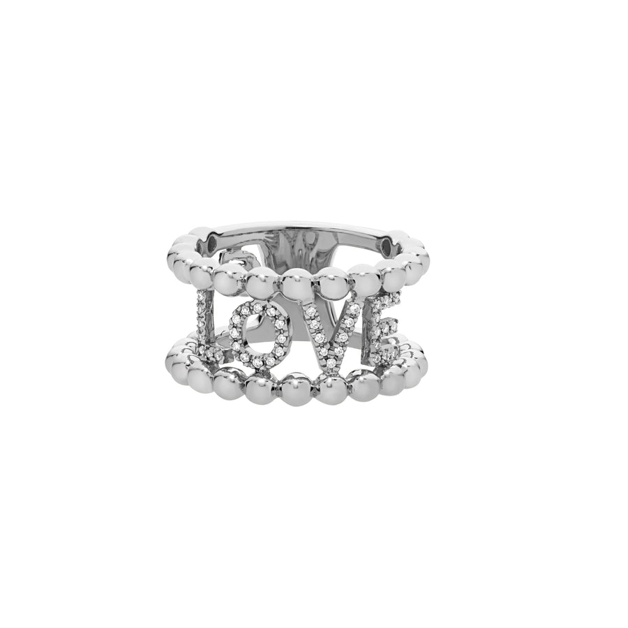 White Gold Diamond Love Ring