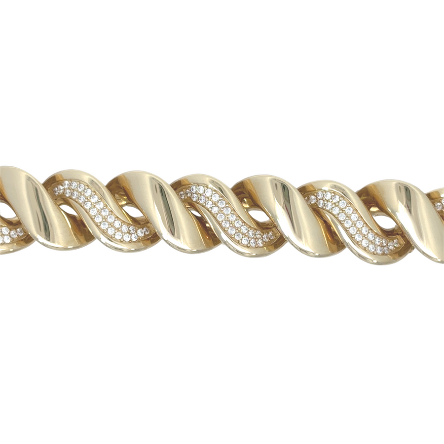 Elegant 14k gold bracelet for men, 19.5 cm, perfect for daily wear or special occasions