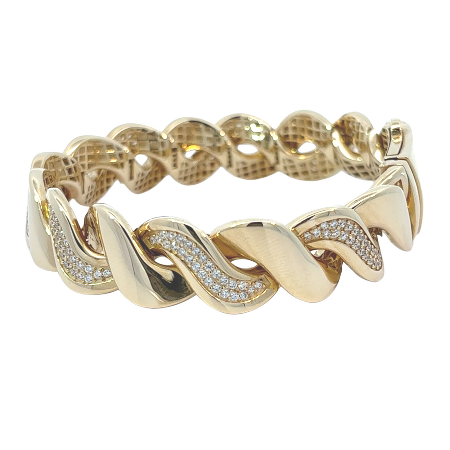 Men's 14k gold bracelet, 19.5 cm, sleek and sophisticated design