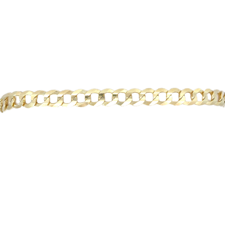 Durable 20.7 cm Cuban link bracelet for men in solid 14k gold