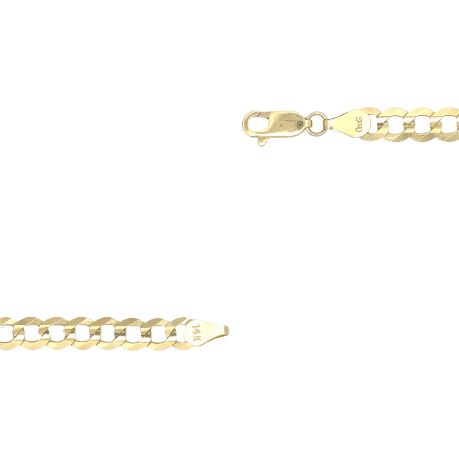 Stylish 14k gold Cuban link bracelet for men, perfect for any occasion
