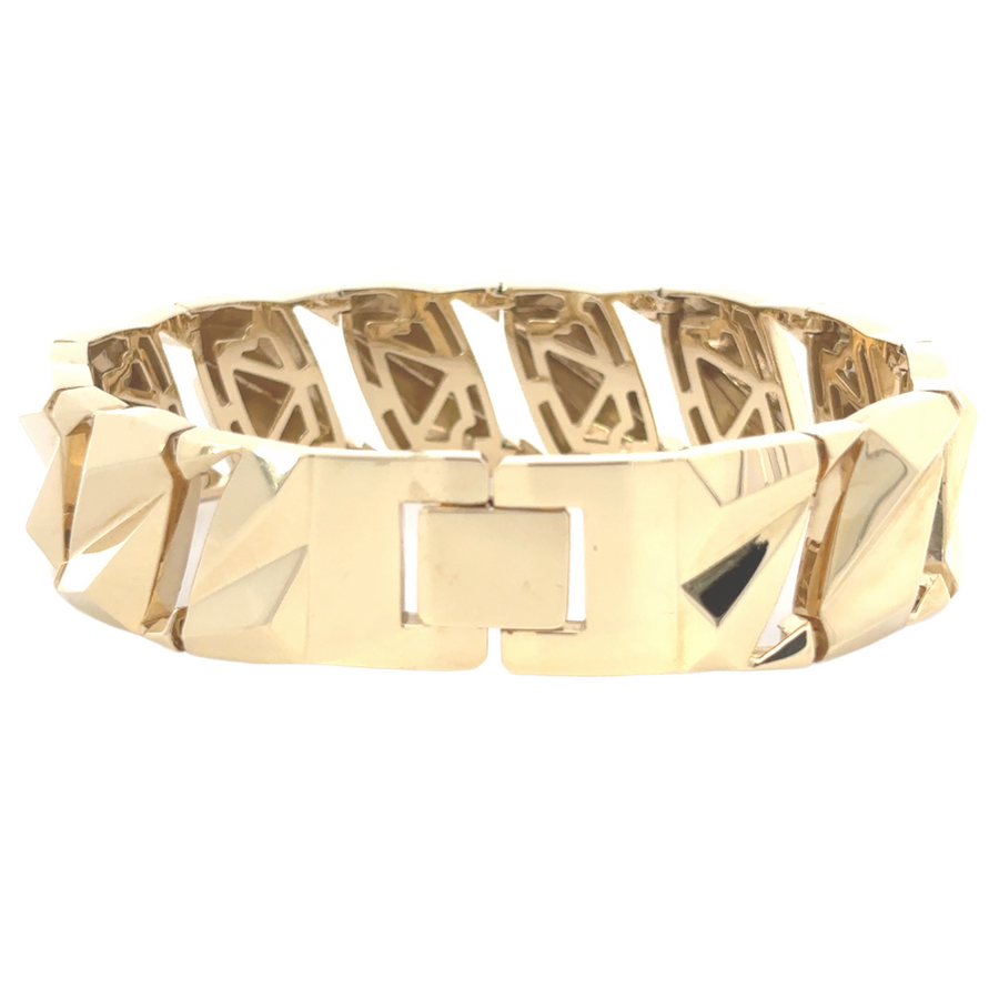 Solid 14k gold bracelet for men, 17.5 cm, perfect for casual and formal looks