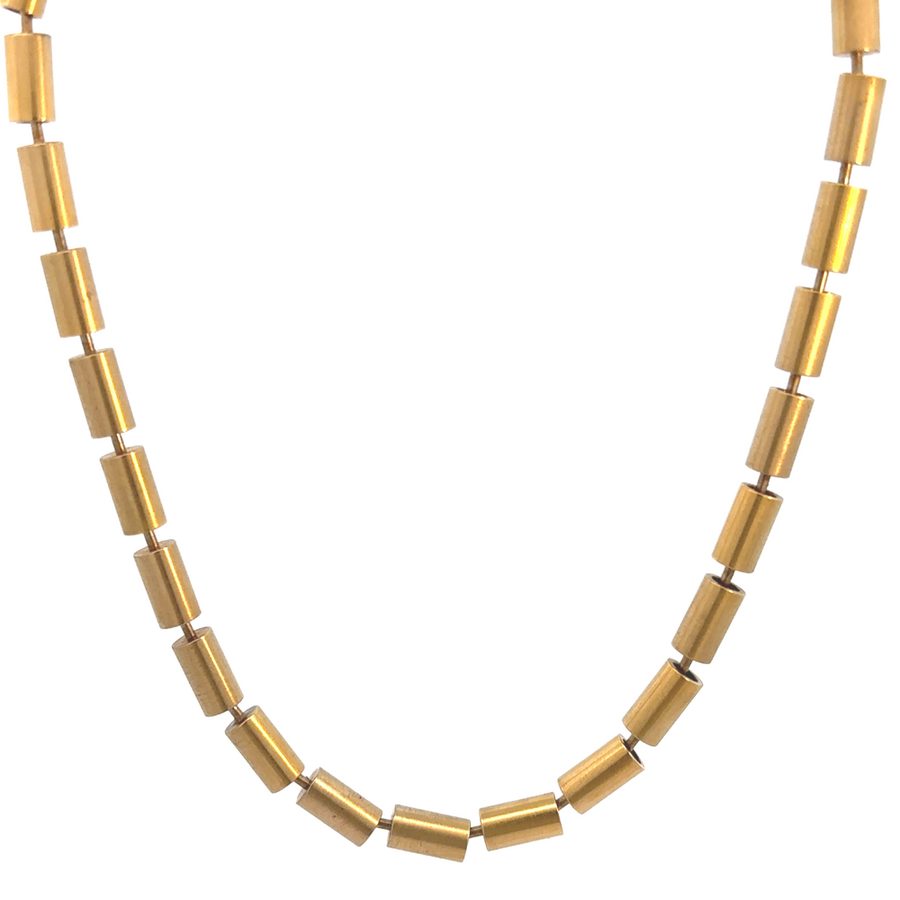 27-inch men’s stainless steel necklace on white background