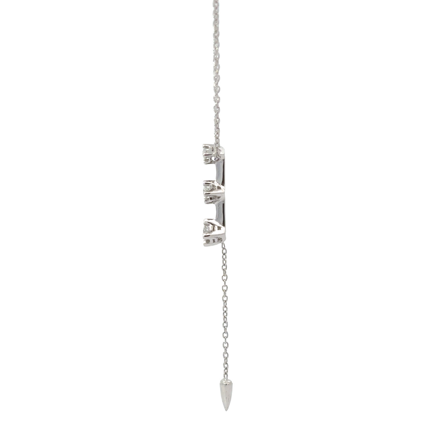 Close-up of diamond pendant with 0.10 CT sparkle
