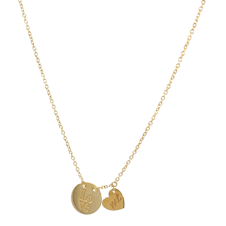18k gold necklace with adjustable 17-inch chain