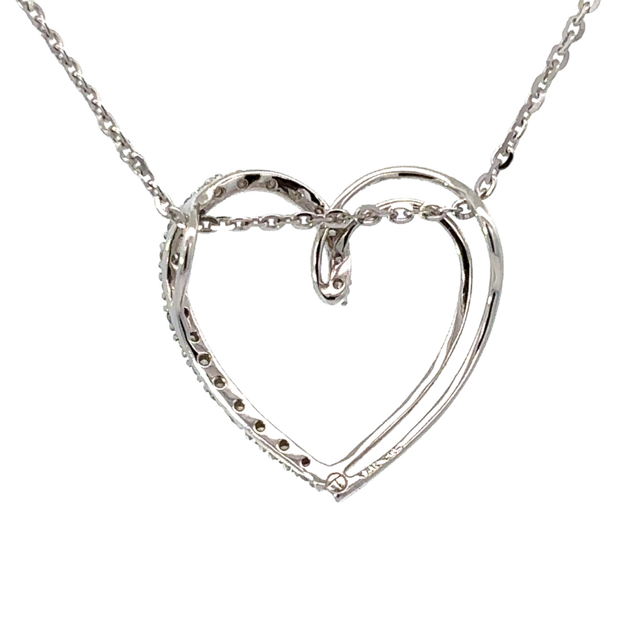 Women’s 14k white gold pendant with brilliant diamonds