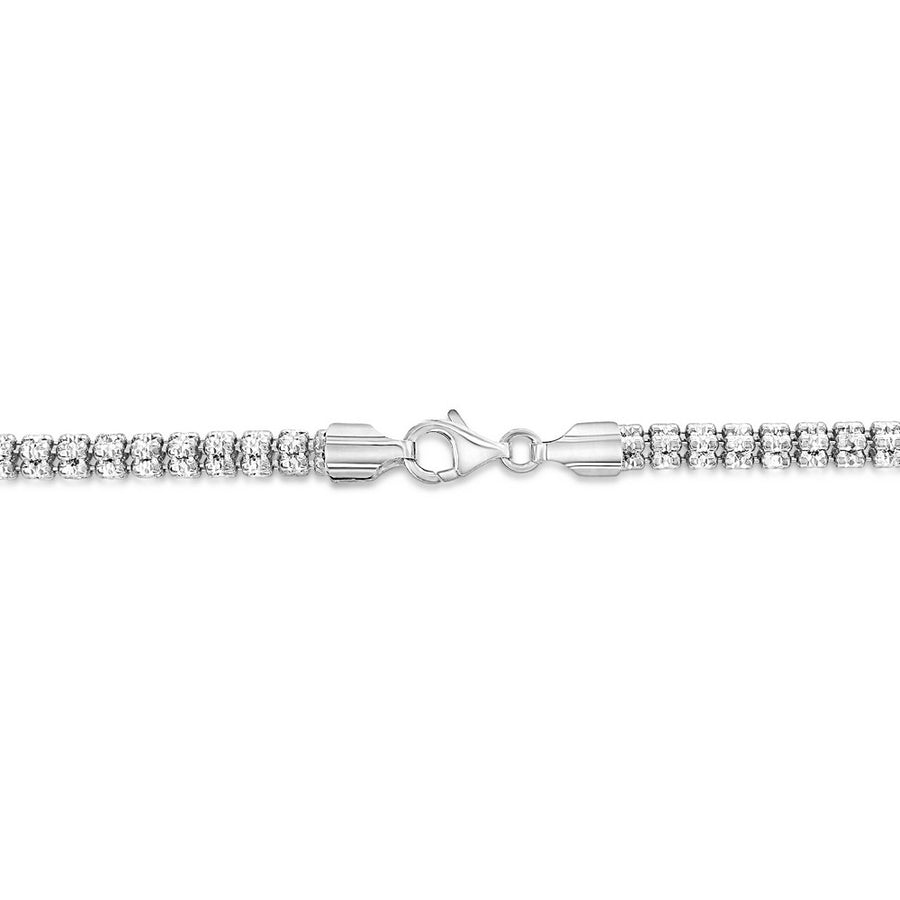 Sterling Silver 5mm D-C Ice Chain - Rhodium Plated