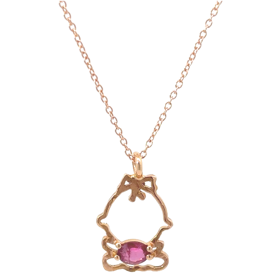18k rose gold necklace with adjustable chain