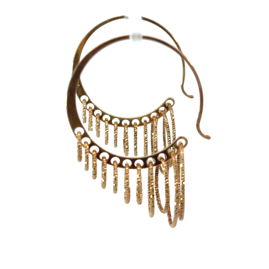Elegant 925 silver earrings with rose gold plating