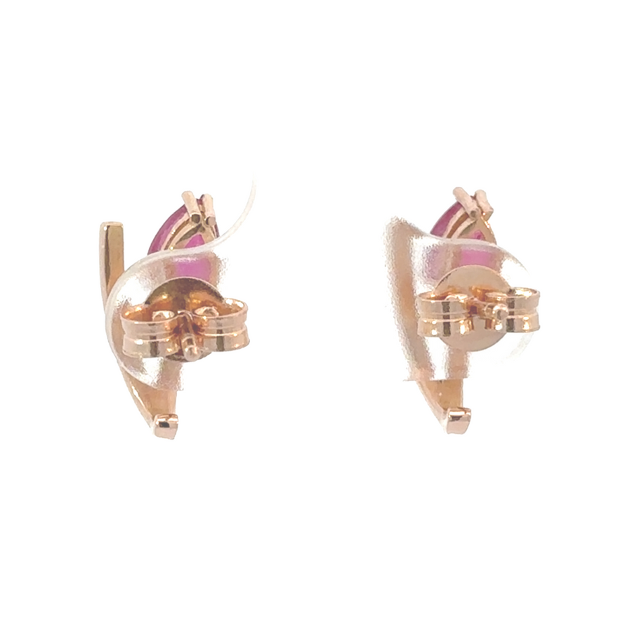 elegant ruby and gold earrings for women