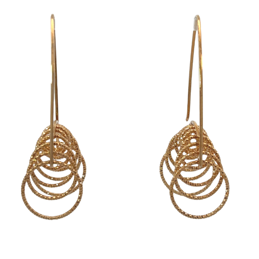 Silver diamond-cut rainbow earrings for women