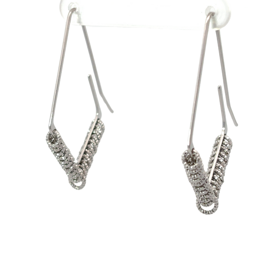 Classic silver earrings for women with polished finish