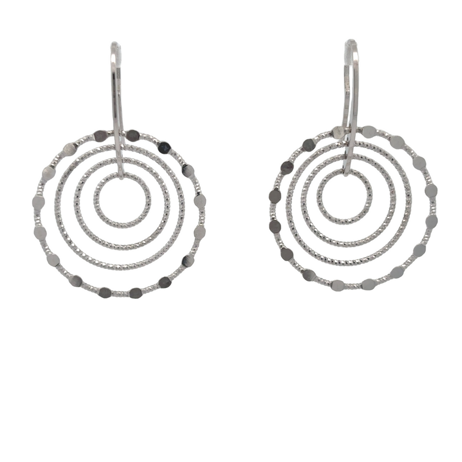 Classic silver earrings for women with polished finish