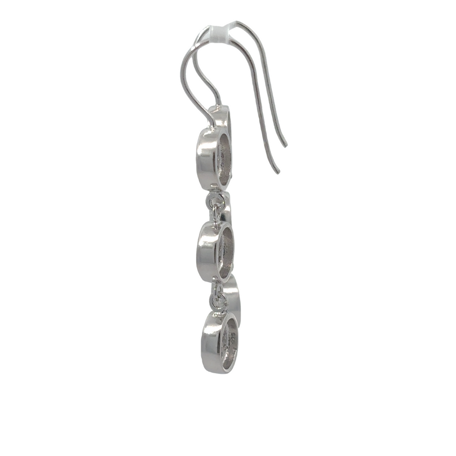 925 sterling silver earrings with bold triple-circle design