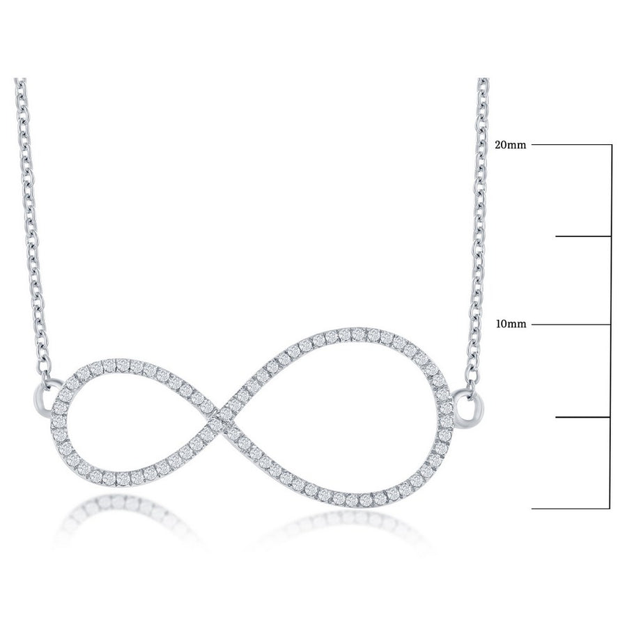 Sparkling sterling silver necklace with 0.14 CTW diamonds