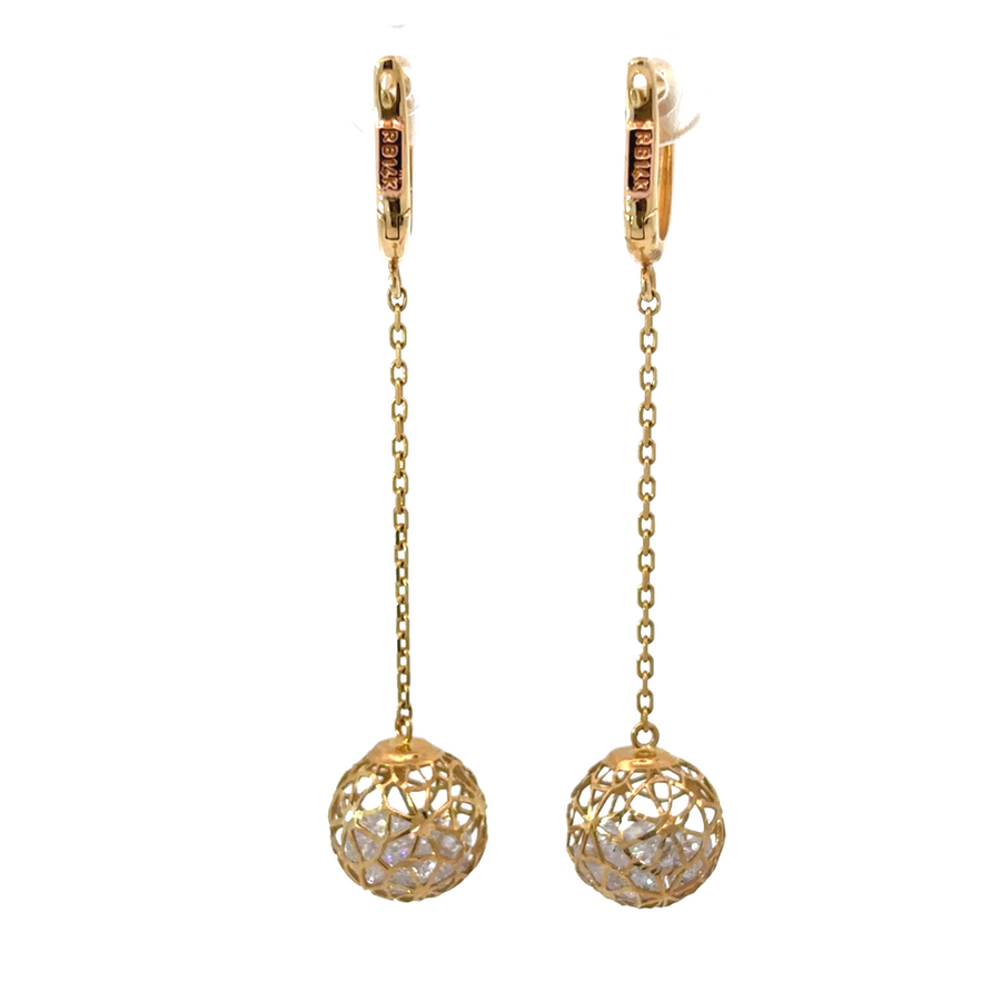Minimalist 14k gold earrings with polished finish