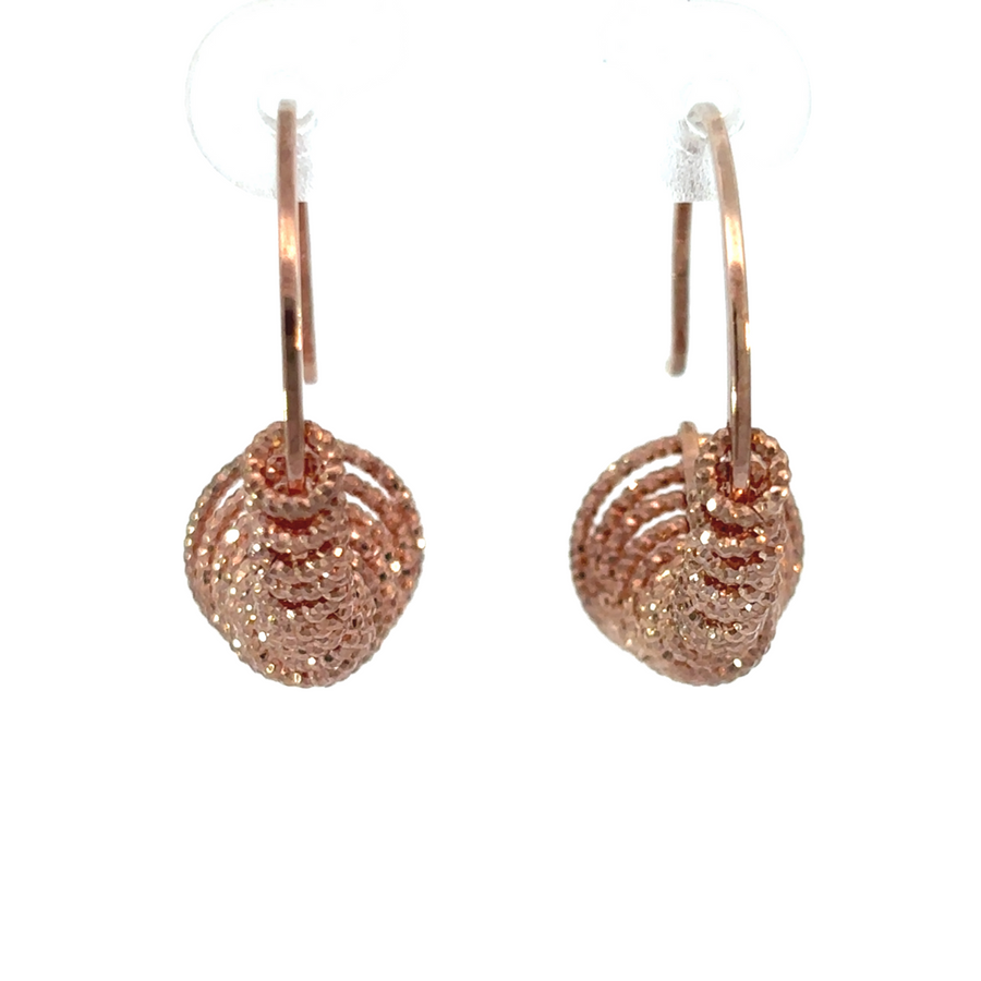 Rose Gold Small Circle Earrings for Women