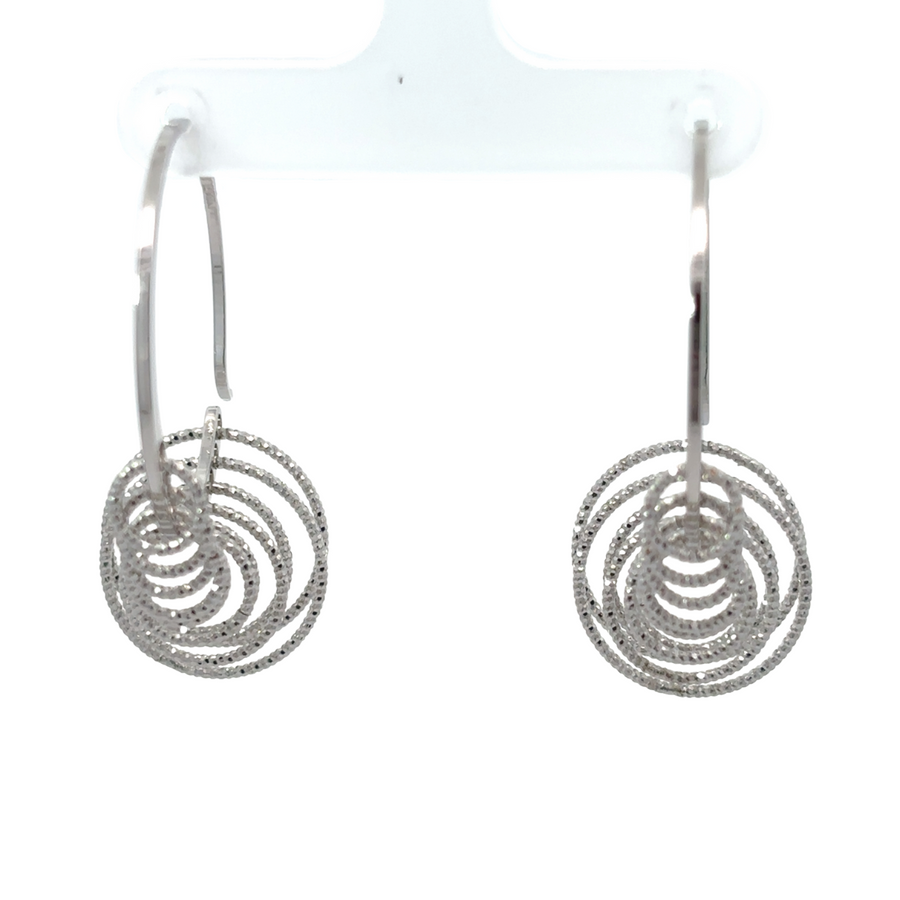 Diamond Cut Circles Earrings for Women