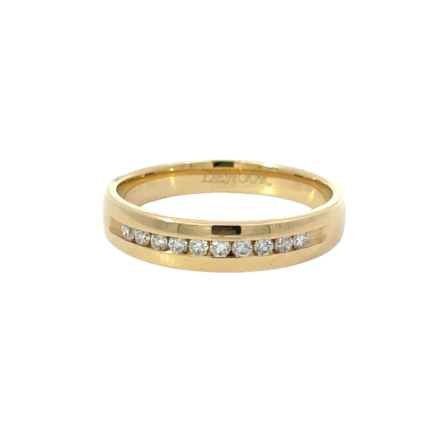 14k Gold Diamond Band Ring with 0.25ct – Timeless Style for Men