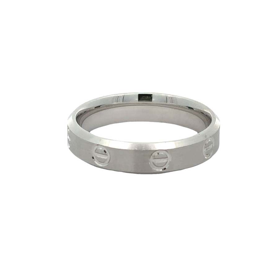 14k White Gold Men's Ring – Timeless Elegance